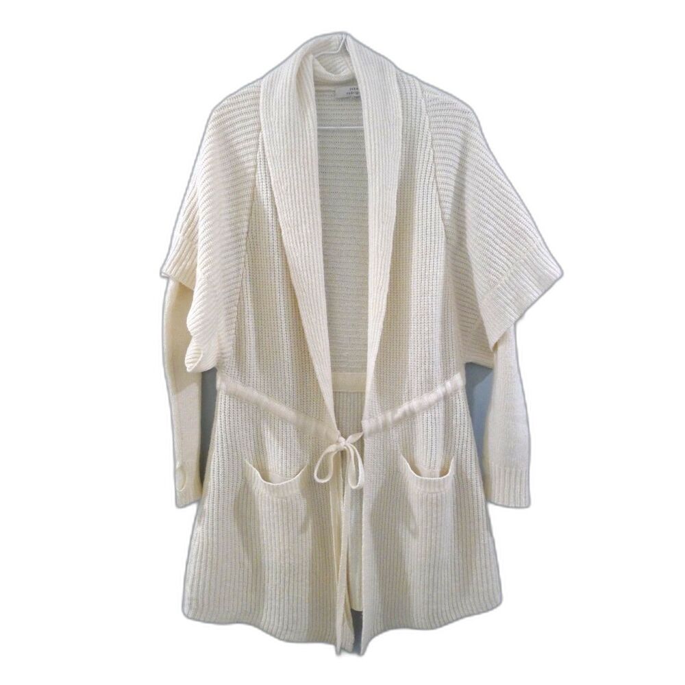 Robert Rodriguez Long Line Tie Cardigan - Ivory XS